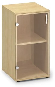 Dulap din sticlă îngustă joasă ProOffice 40 x 45,8 x 73,5 cm, stânga, pară sălbatică