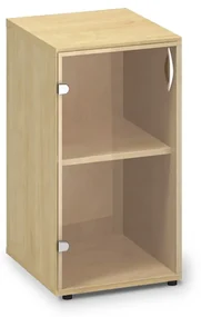 Dulap din sticlă îngustă joasă ProOffice 40 x 45,8 x 73,5 cm, stânga, pară sălbatică
