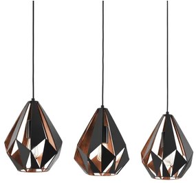 Eglo 49991 - Lampa suspendata CARLTON 1 3xE27/60W/230V