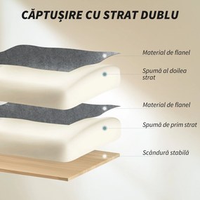 HOMCOM Scaun Da Birou Con Spătar Rabatabil a 3 Niveluri, Gri Închis | Aosom Romania