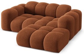 Colțar teracotă cu tapițerie din chenille (cu colț pe partea dreaptă/cu șezlong) Treno – Cosmopolitan Design