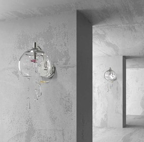 Aplica moderna Vision decorata cu fluturi si Cristal Bohemia Exclusive PAPILLON – WL