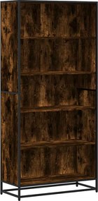 vidaXL Bibliotecă, stejar afumat, 80,5x35x170,5 cm, lemn prelucrat