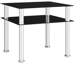 Masa laterala, negru, 45 x 50 x 45 cm, sticla securizata 1, Negru