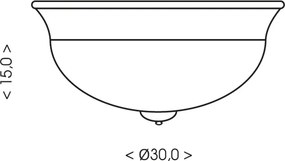 Brilagi - Plafonieră FRESCO 2xE27/40W/230V Ø 30 cm alamă