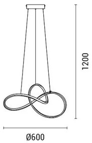 Lustră LED pe cablu LED/30W/230V 3000K
