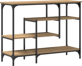 vidaXL Masă de Consolă cu raft stejar artizanal 100 x 35 x 75 cm
