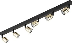 Spot LED RGBW dimabil TOP 6xGU10/6,5W/230V 2700-6500K negru/auriu