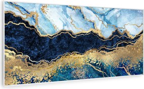 Klarstein Wonderwall Air Art Smart, încălzitor cu infraroșu, marmură albastră, 120 x 60 cm, 700 W
