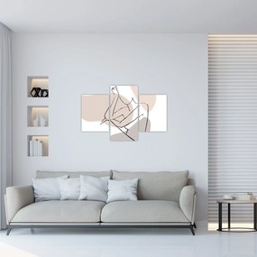 Tablou - Femeie corp linie de artă N⁰1 (90x60 cm)