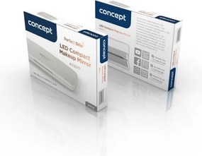 Concept KZ2010 - Oglindă cosmetică PERFECT SKIN cu LED, 1,5 W/5 V, 300 mAh, albă