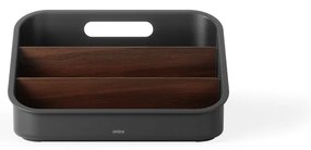 Organizator de baie negru pentru cosmetice din plastic reciclat Bellwood – Umbra