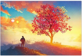 Tablou - casa în deal (90x60 cm)