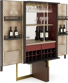 Vitrină lemn masiv Domo Personalizabilă, 92 × 52 × 161 cm
