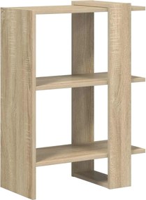 vidaXL Raft pentru cărți Stejar Sonoma 52 x 25 x 71,5 cm Lemn compozit