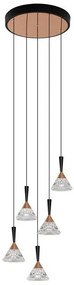 Lustra cu 5 pendule LED design modern PALUZ