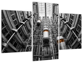 Tablou cu lift în clădire (90x60 cm)