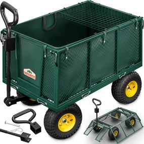 Cărucior de transport HECTOR, max. 550 kg, 110x75x52 cm, verde Gardebruk