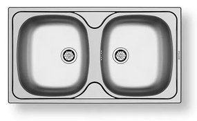 Chiuvetă de bucătărie Pyramis 100125101 E78 78x43,5 cm satin