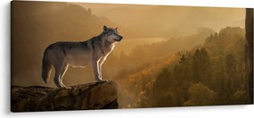 Tablou - Lup pe stăncă (120x50 cm)