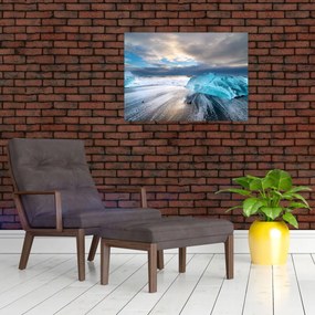 Tablou pe sticlă - Plaja Diamond Beach (70x50 cm)