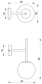 Lampă de perete DAGA 1xE14/60W/230V