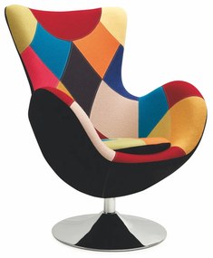 Fotoliu tapitat Butterfly multicolor - H 95 cm