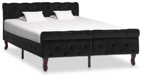 288552 vidaXL Cadru de pat, negru, 120 x 200 cm, catifea