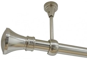 Galerie fara inele tavan luxor 25 mm inox (Alege marime: 400 cm)