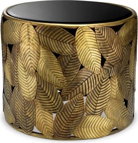 Masuta Laterala Design LUX, Alama, Sticla, Negru, Botanico