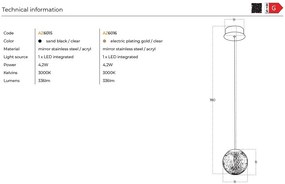 Pendul LED de design modern EDEM 1 GO