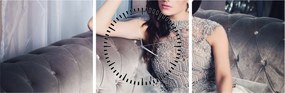 Tablou - Glamour (cu ceas) (90x30 cm)