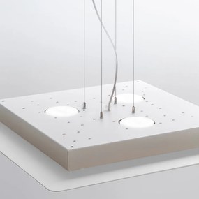 Lustra suspendata moderna GISELLE 54x54cm, alb, gri sau argintiu
