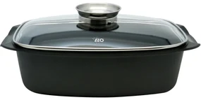 Elo 84932 Tigaie cu capac din sticlă și mâneraromat Alucast 40 x 22 cm