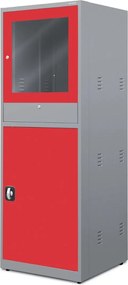 Dulap-stație pentru calculator Steve antracit-roșu