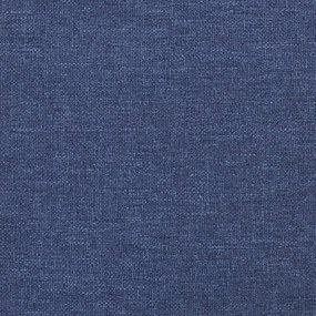 Pat box spring cu saltea, albastru, 100x200 cm, textil Albastru, 25 cm, 100 x 200 cm