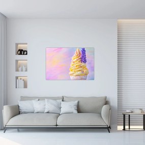 Tablou - Înghețată cu lavandă (90x60 cm)