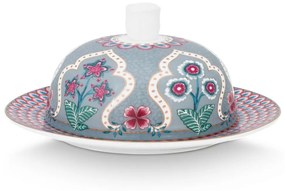 Untieră, porțelan, colecția Flower Festival, Pip Studio, 17x8cm, bleu