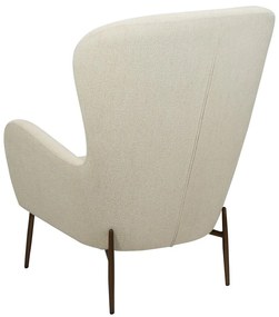 Fotoliu crem cu tapițerie din țesătură bouclé Glam – DAN-FORM Denmark