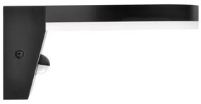 Aplică LED de exterior cu senzor TESA LED/10W/230V IP54 negru