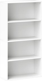 HOMCOM Dulap Alb cu 4 Rafturi Reglabile | Aosom Romania