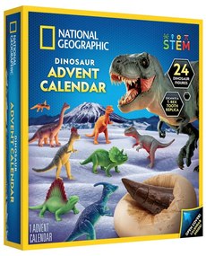 SET EDUCATIV CALENDAR DE CRACIUN DESCOPERA LUMEA PREISTORICA A DINOZAURILOR CU 24 DE SURPRIZE - NATIONAL GEOGRAPHIC (NG22862)