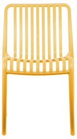 Scaun de dining galben din plastic Glee – Leitmotiv