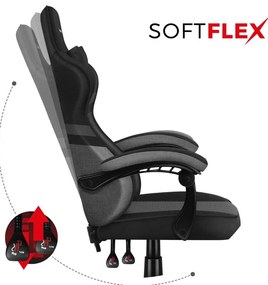 Fotoliu gaming Fusion 4.4 (negru + gri). 1087469