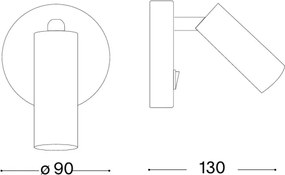 Ideal Lux - Aplică de perete tip spot LED PAGE LED/3W/230V CRI 90 alb