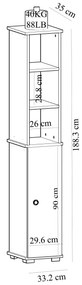 Dulap de baie Buluto (stejar zafir) . 1092749
