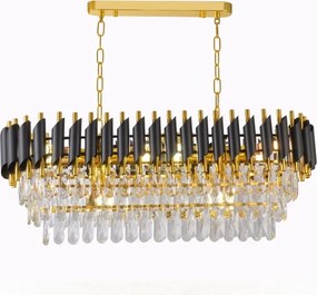 Brilagi - Lustru suspendat pe lanț ECLIPSE 10xE14/10W/230V 78x28 cm negru/auriu
