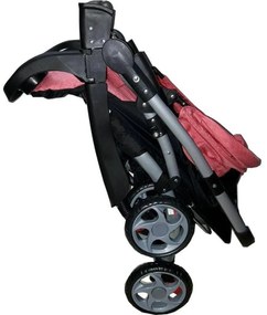 Carucior nou nascuti 2 in 1 BABY CARE™ PRO C18, Maner reversibil, Spatar reglabil in 3 trepte, Amortizoare, Frana picior,Pliabil ,ROZ