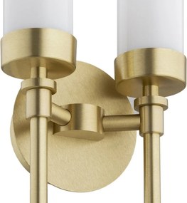 Aplica de perete stil elegant PRESTON 2 alama/sticla opal