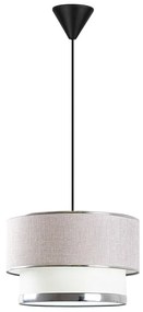 Lustră gri/argintie cu abajur textil ø 30 cm Cake – Opviq lights